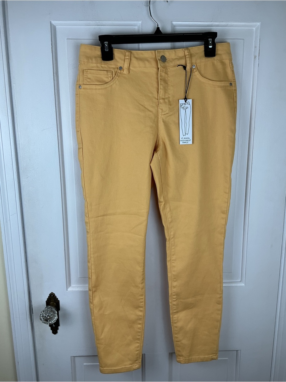 d. Jeans High Waist Ankle Jeans Yellow Size 10 NWT